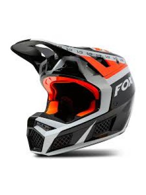 Каска FOX V3 RS DVIDE ECE BLACK/WHITE/ORANGE